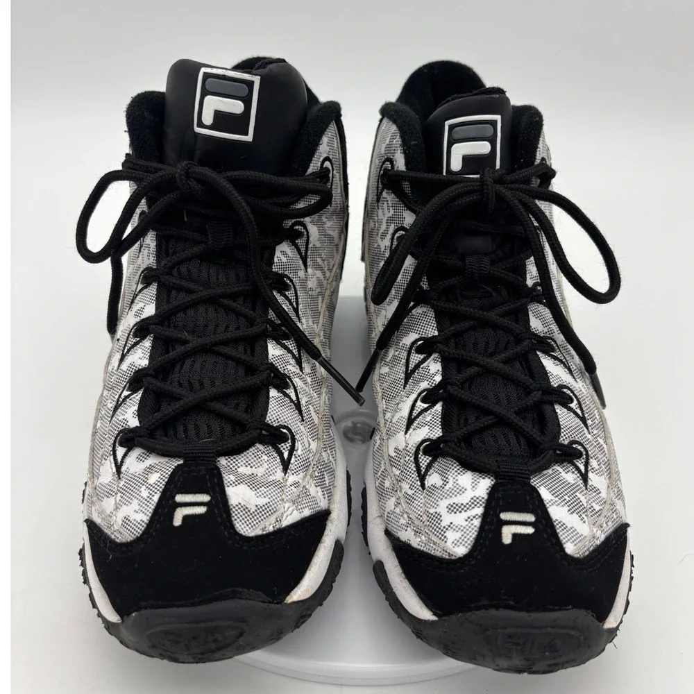 FILA Sneaker Shoe Basketball Black White Snake Dancer 6 Youth High Top 90s RARE